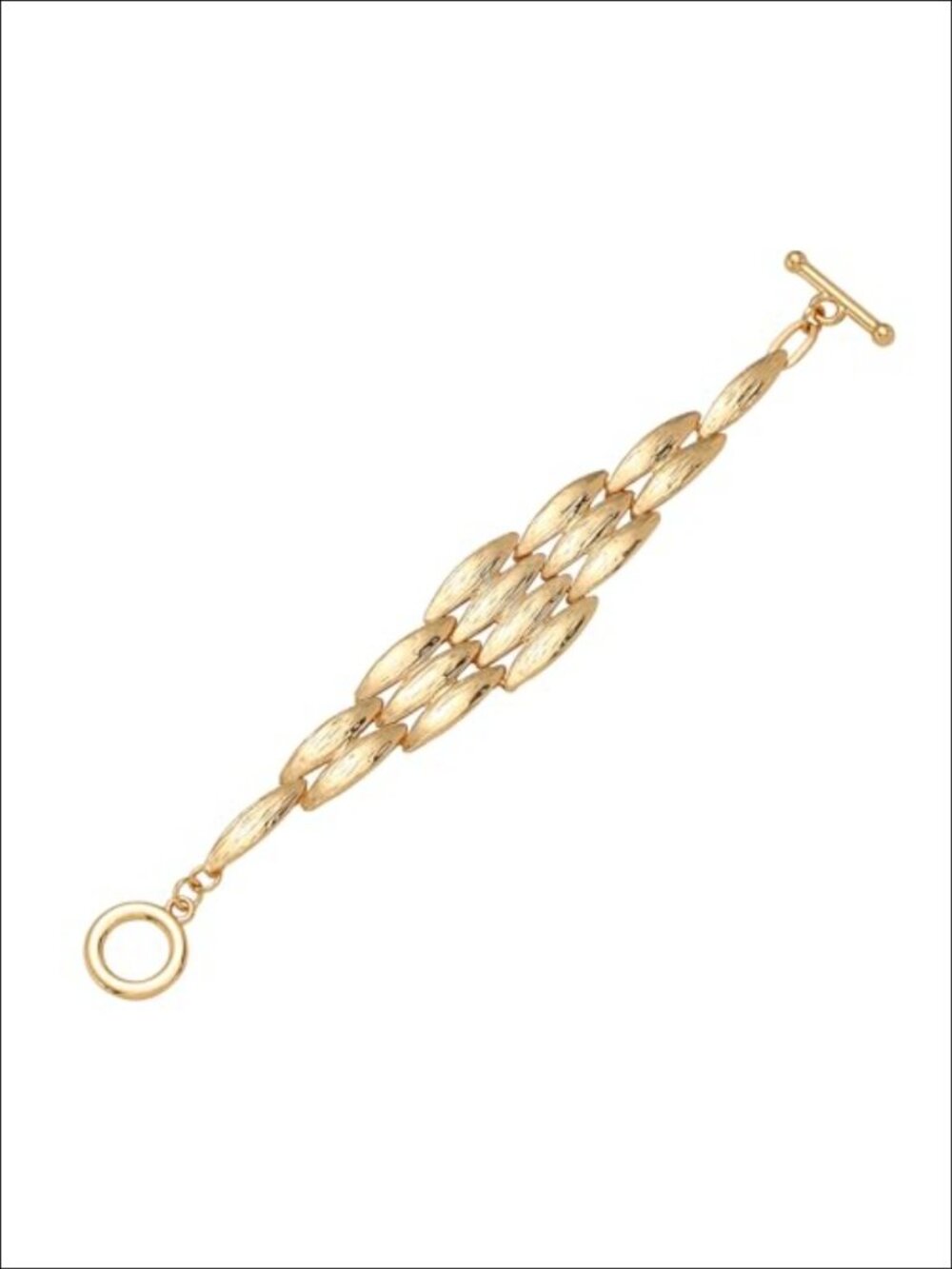 Gold & Silver Plated Link Bracelet with Heart Charm